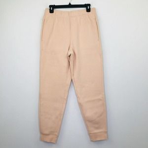 VRST Men's Small Sweatpants Pink Solid Fleece Jogger Pull On Tapered NWT G7